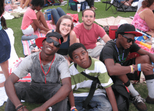 On the 4th of July we went to watch the amazing fireworks show with Jaquan, Thomas, and Maliq.